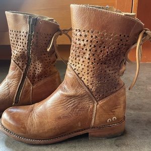 Bed Stu Cobbler Series Zip Boot with back tie detail